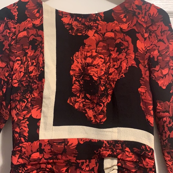 Anthropologist Cocktail Tracy Reese Rose Floral Silk Exposed Zipper Dress - Picture 10 of 10